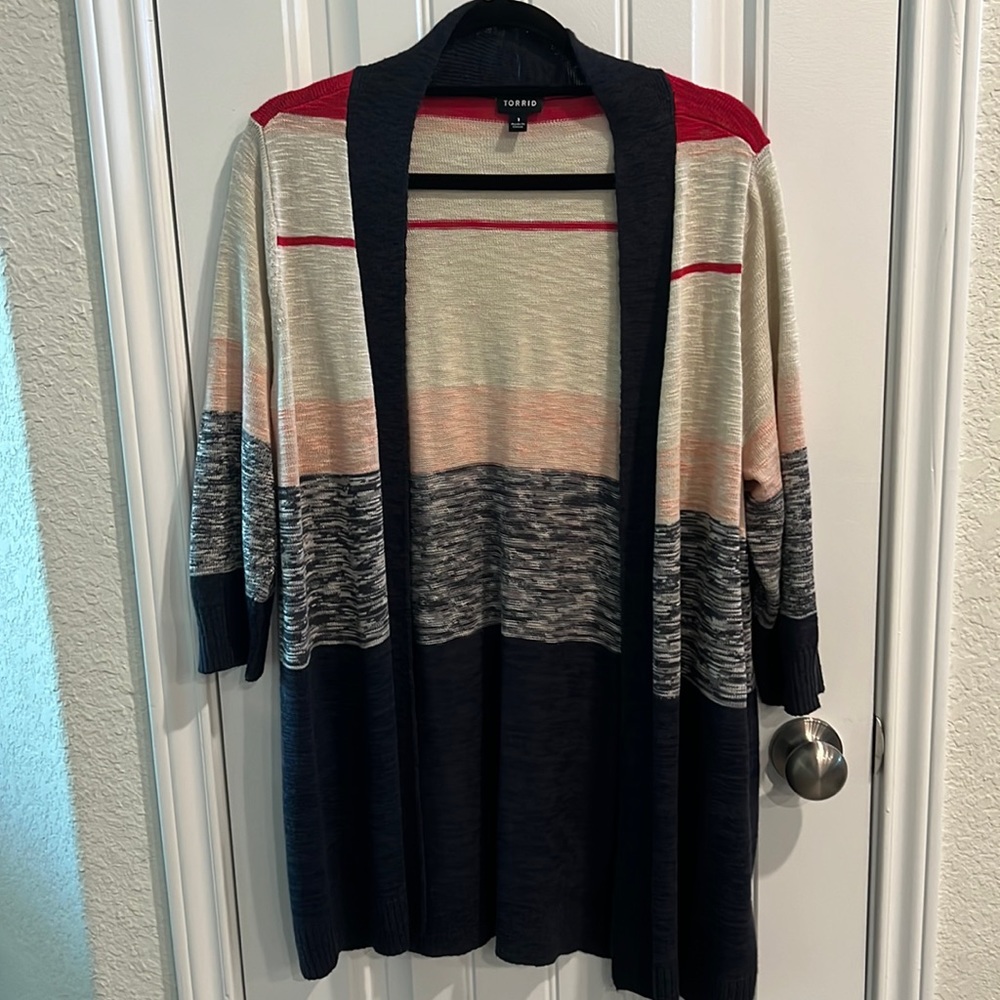 Women’s Torrid Super Soft Cardigan 3/4 Sleeve Drape Front No Tags